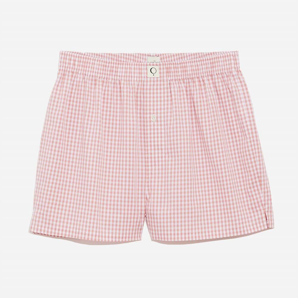 NEW THE SLEEP CODE unisex gingham cotton boxer in bubbles gingham